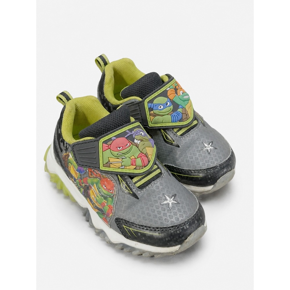 Light Up Teenage Mutant Ninja Turtles Slip On Sneakers Little Kids Size 9